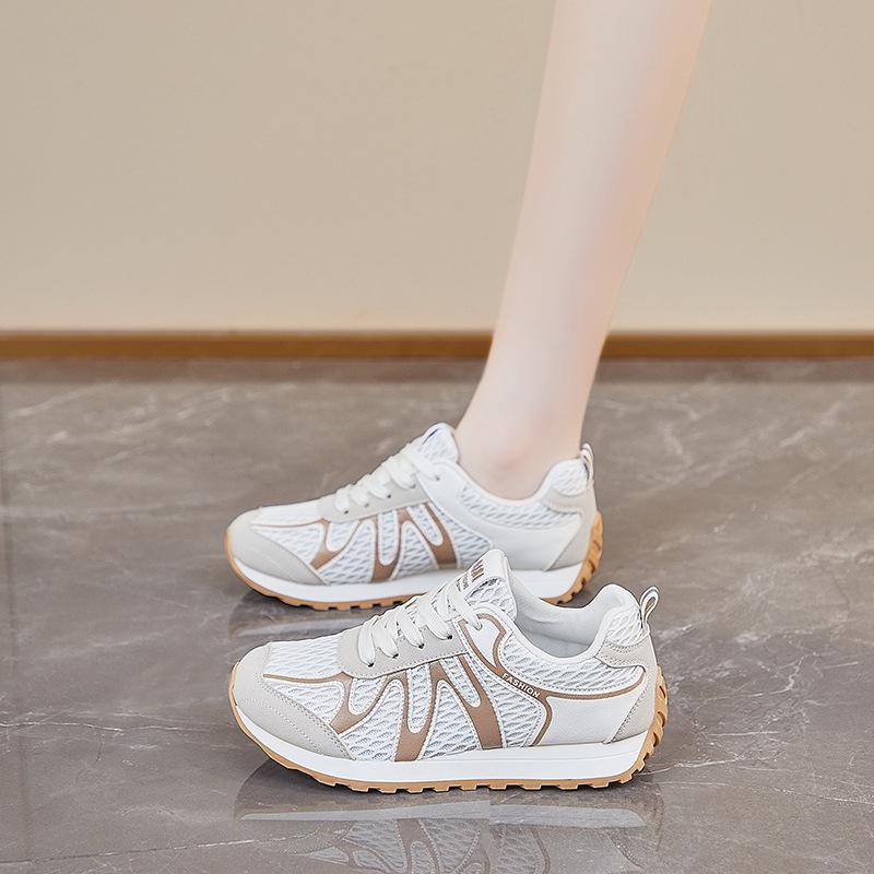 Atmungsaktive Mesh-Schuhe mit dicker Sohle Forrest Gump Schuhe 2025 Herbst neue lässige Sportschuhe Papa-Schuhe Damen Deutsche Trainingslaufschuhe Tide