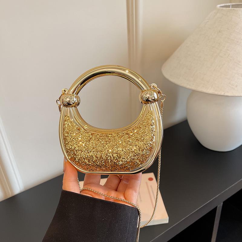 2026 Spring Women's Sparkling Underarm Crossbody Handbag - Fashionable, Simple Niche Design
