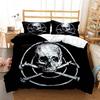 Sugar Skull Duvet Cover Set Queen Size Flowers Skeleton Bed Linen Double Bedding Set With Pillowcase King Size Skull Quilt Cover