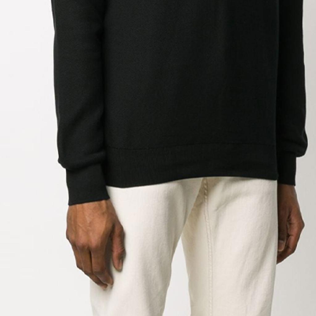 Polo Ralph Lauren SS22 Logo Embroidered Solid Color Crew Neck Long Sleeve Pullover Sweatshirt Men sweatshirt Black 710680593-001