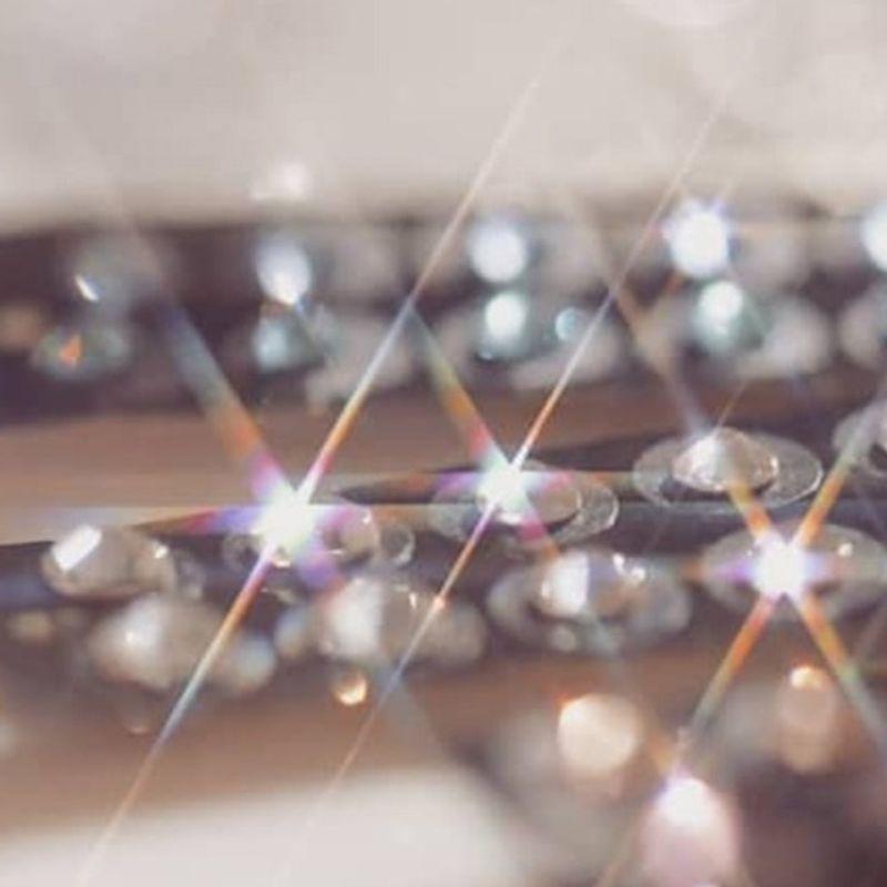 Pink Box Ear Acupressure Stone Ear Acupuncture Needles, 15 Genuine Swarov Two-Tone Colors