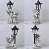 JYL TS/094,Resin Reading Angel Solar Outdoor Light Figure Statue for Garden Mini Landscape Ambient Lamp