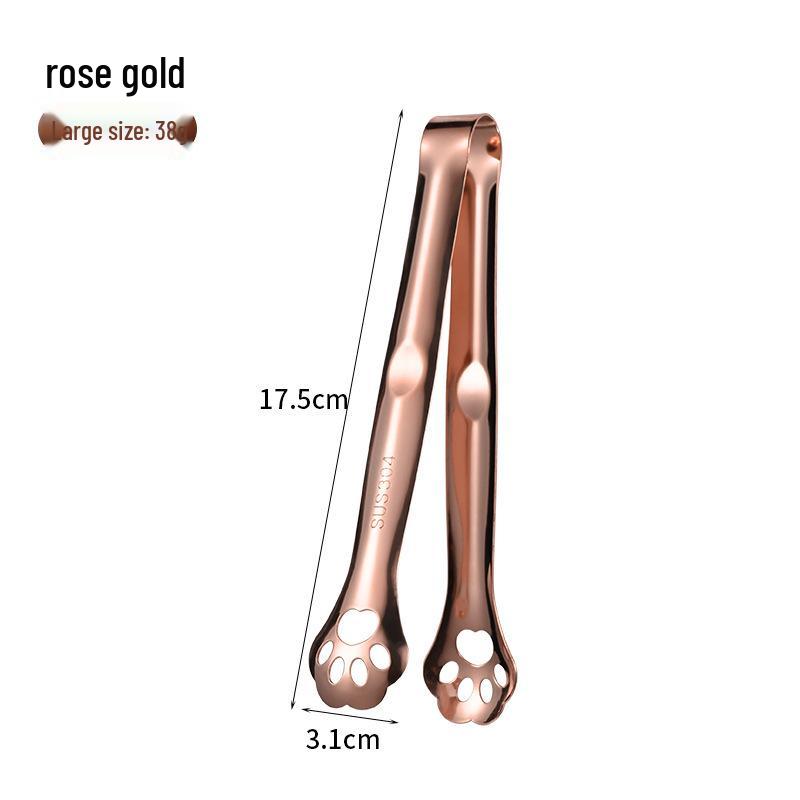 304 Stainless Steel Multi-use Cat Paw Tongs for Ice, Sugar, Coffee, Pastry, Barbecue