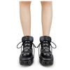 Neue Damenschuhe Punk-Stil Schnürschuhe Absatzhöhe 6CM Plateau-Schuhe Frau Gothic Knöchel Rockstiefel Metalldekor Frau Sneaker