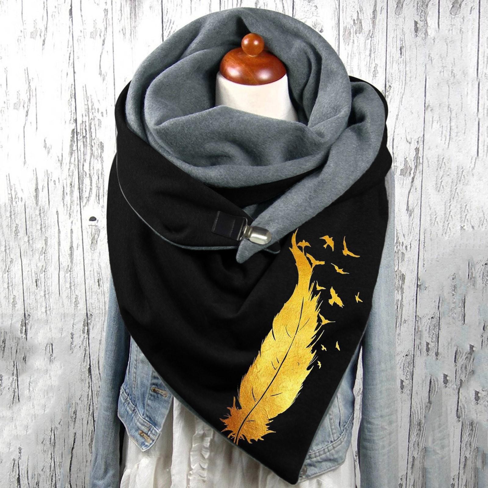 

Шарф унисекс Шарфы на пуговицах с принтом Мягкий теплый шарф для лобового стекла One Size