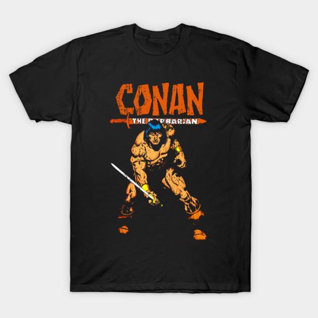 Asian Size Cotton Unisex Tshirt Print T-shirt Conan Barbarian Classic T-shirt No-Cut Print Regular Fit