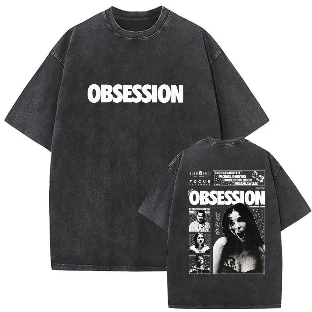 2026 Filmbesessenheit Sei vorsichtig, was du dir wünschst Augen Grafik Vintage Washed T-Shirts Herren Damen Kurzarm-T-Shirt Streetwear