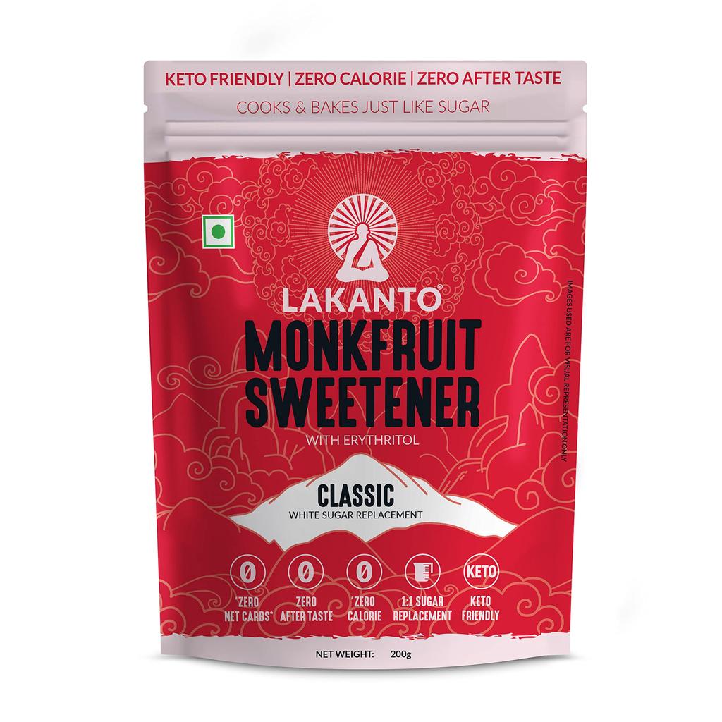 Lakanto Classic Japanese's Monk Fruit Sweetener with Erythritol, 200g || White Sugar Substitute, Zero Calorie, Keto Diet Friendly, Zero Net Carbs,