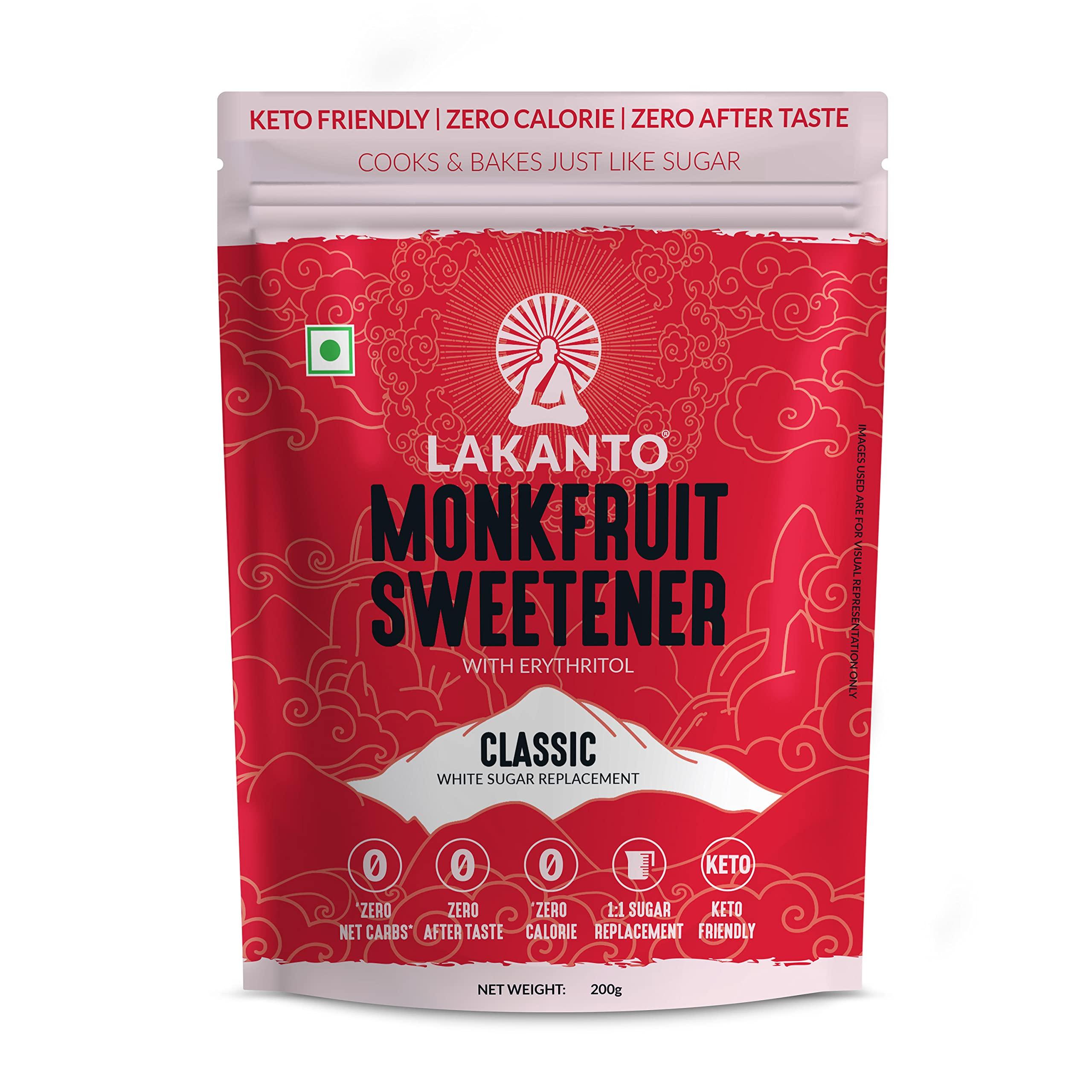 Lakanto Classic Japanese s Monk Fruit Sweetener with Erythritol, 200g || White Sugar Substitute, Zero Calorie, Keto Diet Friendly, Zero Net Carbs,
