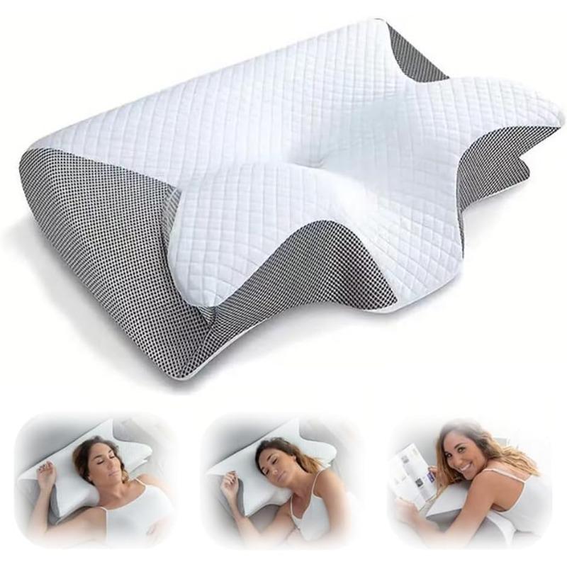 Cervical Pillow Neck Support Ergonomic Side Sleeping Pillow, Suitable for Side Sleepers, Back Sleepers and Stomach Sleepers