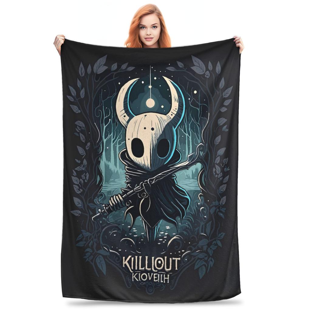 Hollow Knight Fashion Digital Printed Blanket Warm Soft Plush Throw Blanket For Students Living Room Flannel Bedspread Bed Cover