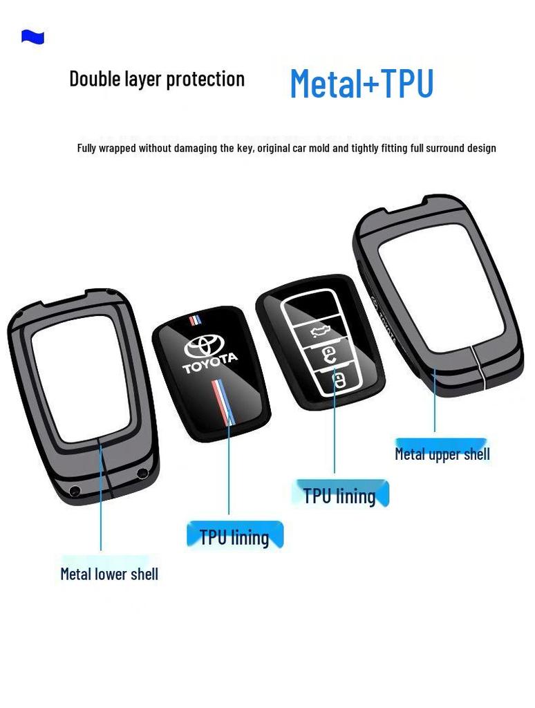 Husă cheie Toyota pentru Levin, CHR, Highlander, Avalon, Crown, Kluger, BZ3
