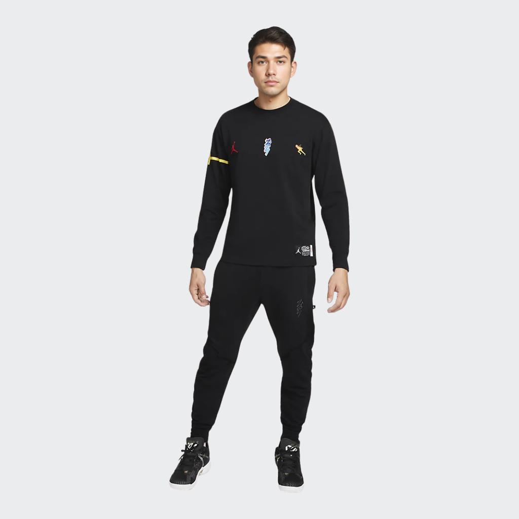 Jordan X Zion X Naruto L/S T-Shirt (Asia Sizing) Black Men Streetwear DO6598-010