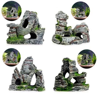 Resin Rockery Artificial Mountain Aquarium Fish Bowl Landscaping Accessories