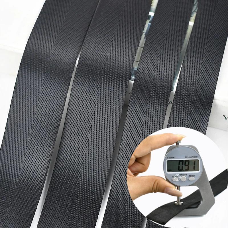 10 meter 20-50 mm Svart Nylonband Väskremmar Ryggsäcksband Säkerhetsbälte Hundsele Band DIY Sybehör