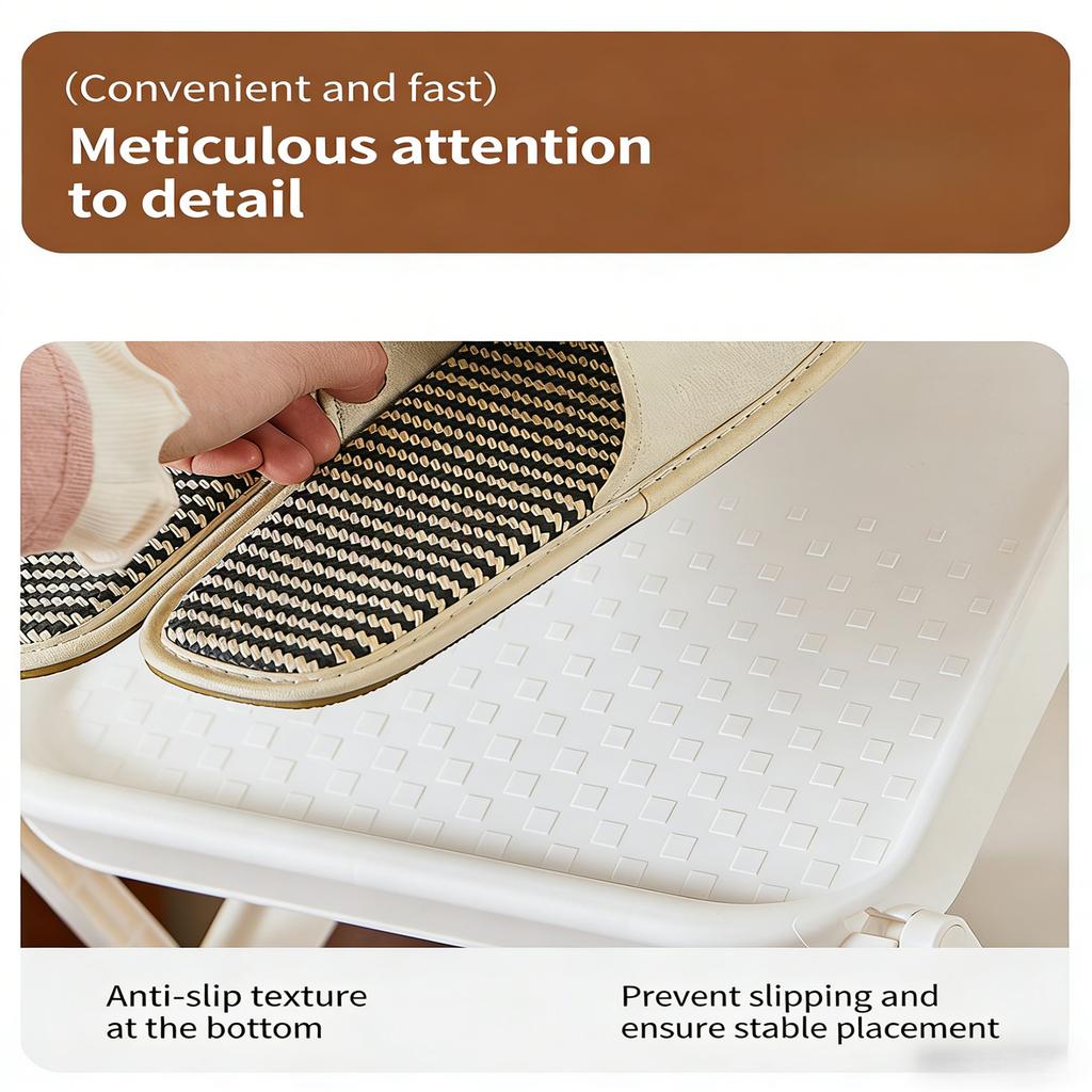 Stackable Shoe Organizers For Closet Or Hallway Foldable Structure Convenient To Carry And Store Maximizes Your Space