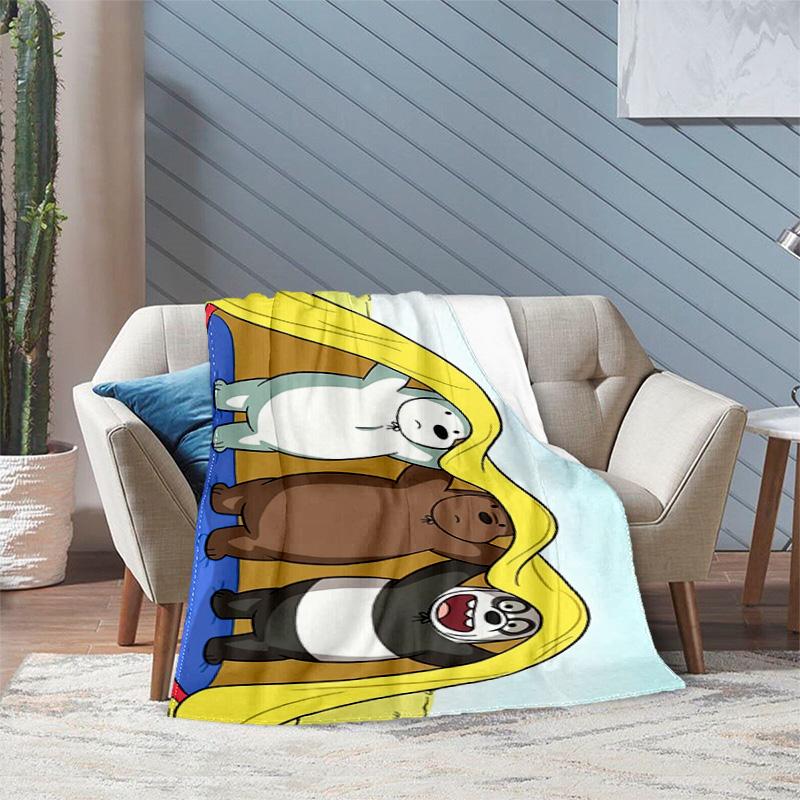 Cute Bear Blanket Suitable All Seasons Soft Comfortable Sofa Office Home Blanket Holiday Birthday Gift Blanket Soft And Comfortable