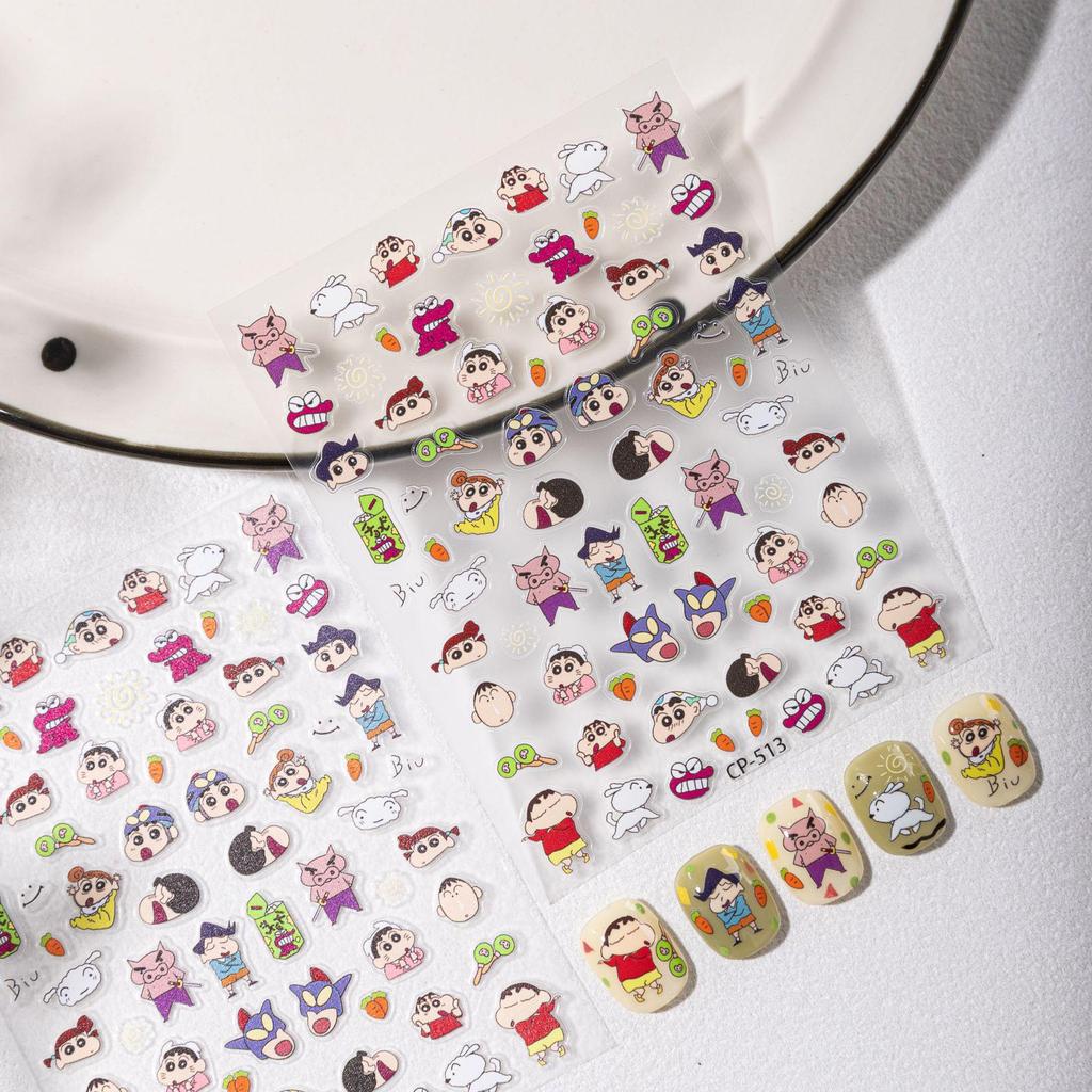 Cute Crayon Shin-chan Spring Stickers: Nail Art, Journals, Phone & iPad Cases