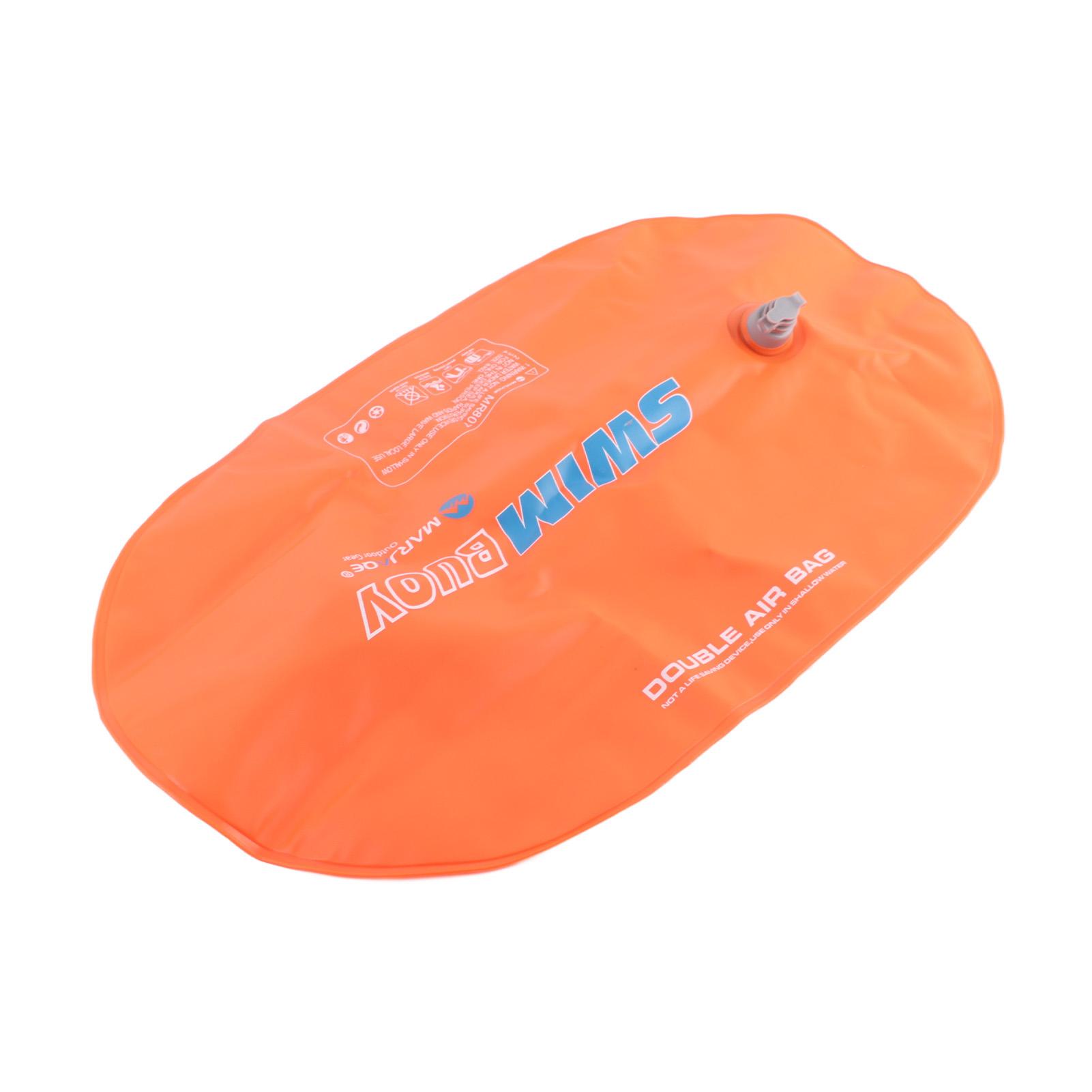 Double Bubble Swimming Buoy Thickened Inflatable Balloon Diving Lifesaving Float Bag Vital Orange