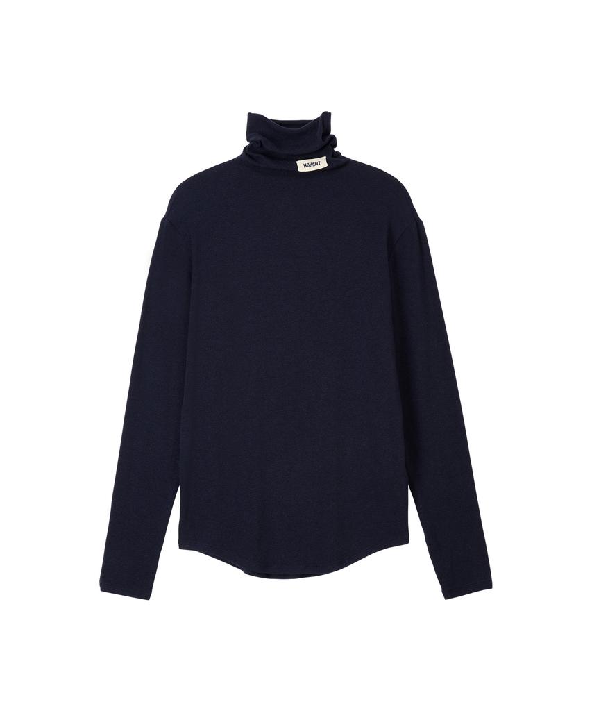 NOHANT Soft Turtleneck T-Shirt Navy