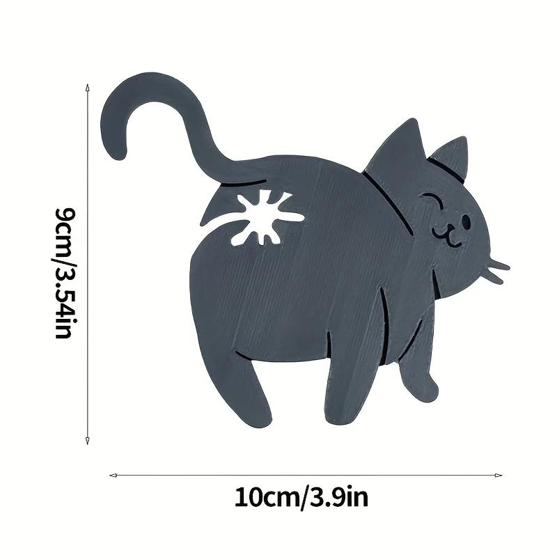 3pcs Cute & Durable Cat Butt Clips - Plastic, Easy To Use for Food Bags, Kitchen & Dining, Organizing Snacks