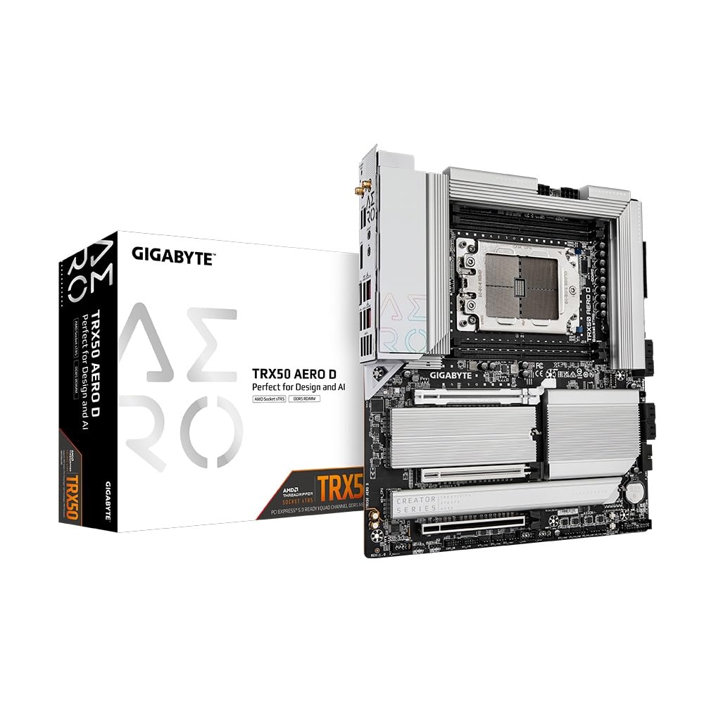 GIGABYTE TRX50 AERO D AMD Threadripper 7000 Series Compatible TRX50 Chipset Socket sTR5 Motherboard MB6375 / E-ATX