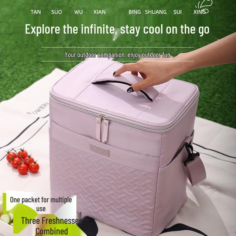 Waterproof Outdoor Picnic Bag: Large Capacity, Insulated, Leakproof, Single Shoulder Design