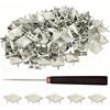 HHO-Four-Jaw Square Metal Studs For Clothing, 10 Mm Silver Pyramid Studs For Clothing, Crafts, DIY