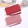 Fashion PU Leather Women Wallet Long Large Capacity Card Holder Simple Double Zipper Coin Purse Women Girls