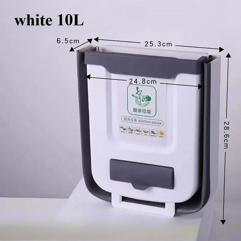 Lixeira dobrável para cozinha, lata de lixo montada na parede, lata de lixo montada na porta do armário da cozinha, lata de lixo dobrável para veículos