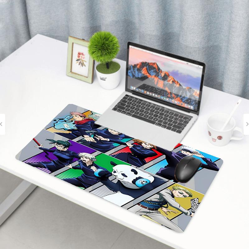 Jujutsu Kaisen Print Mouse Pad, Anti‑Slip Desktop keyboard Mat, for PC Laptop Gaming Working Daily Use, Cool Festival Surprise Gift