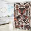 Puppy Cat Cute Cartoon Shower Curtain Washable Fabric Polyester Bathtub Art Bathroom Decor