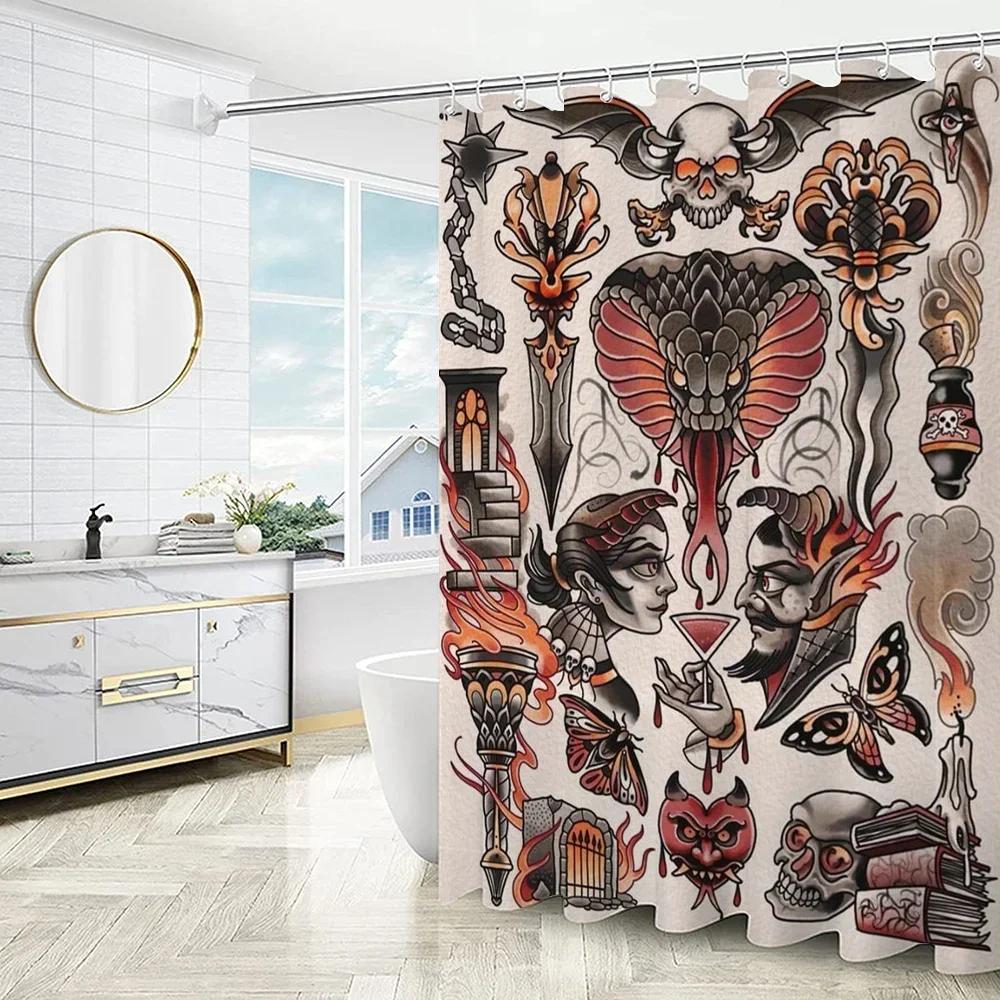 

Puppy Cat Cute Cartoon Shower Curtain Washable Fabric Polyester Bathtub Art Bathroom Decor W60H190(CM)-1 Pcs