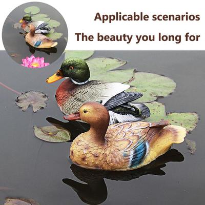 Resin Statue Mandarin Duck Courtyard Pond Floating Easy Not Fade Animal Decorations Home Orname Y4T2