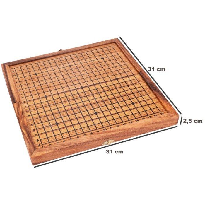 Jeu de société - Jeu de Go en bois jeu de réflexion et de stratégie – bois écologique – à partir de 8 ans