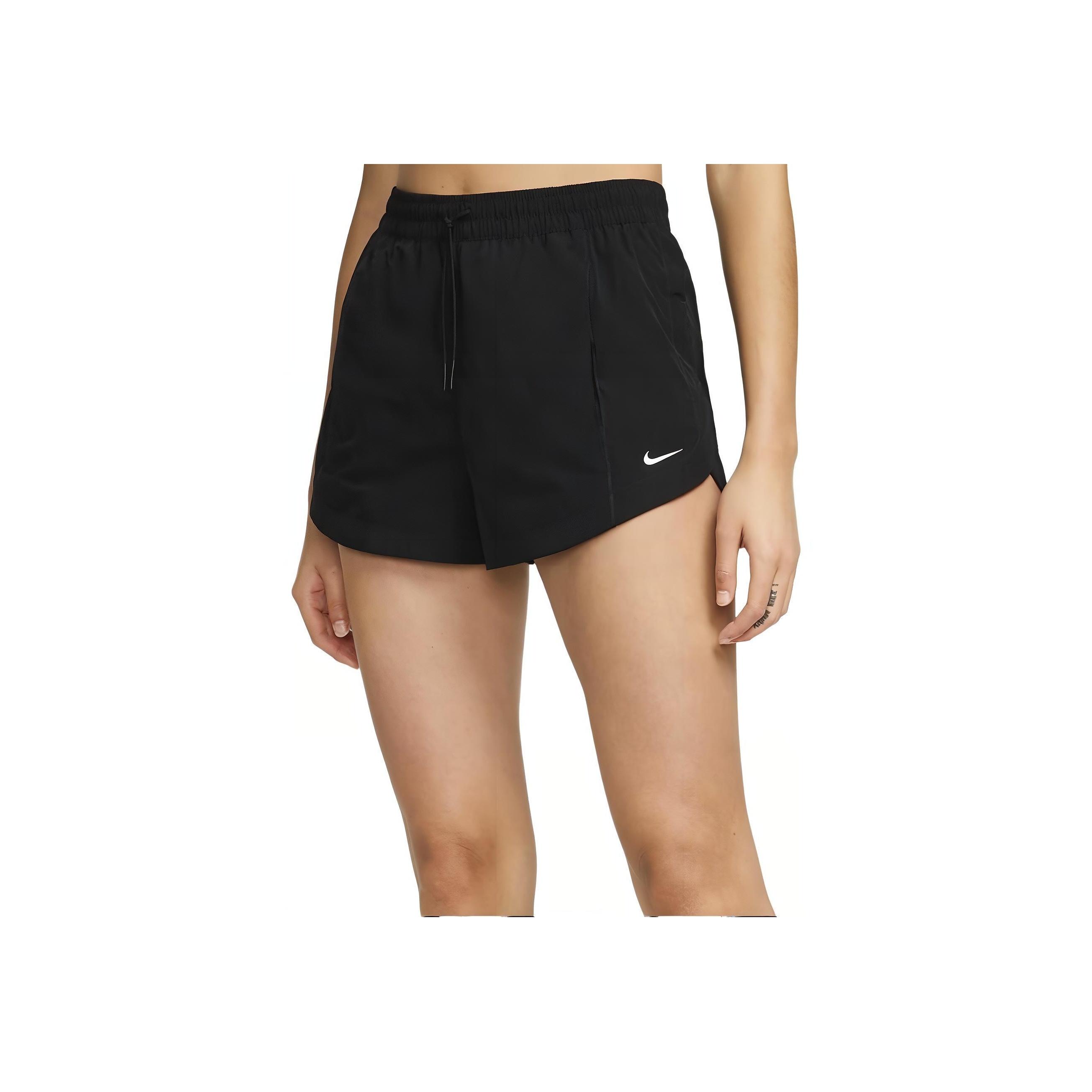 

Nike Шорты женские повседневные со средней посадкой и логотипом, однотонные, черные FV7501-010 XL