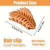 Autumn Leaf Shape Hair Clips Large Hair Claws Solid Frosted Large Hair Clip Girls Versatile Hair Accessories Hair Clip for Women