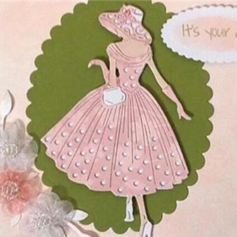 Lady Metal Cutting Dies Stencil DIY Scrapbooking Album Paper Card Template Mold Embossing Decoration