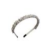 Zinc Zinc Alloy Rhinestone Headband Geometric Women Hair Hoop Temperament Bridal Wide Headband  Birthday Gift