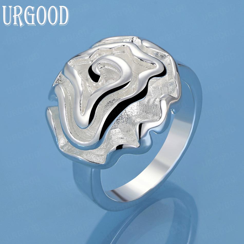 925 Sterling Silver Wedding Jewelry Romantic Flower Ring