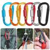 1/4 Stück Aluminiumlegierung Karabiner Leicht D-Ring Wanderrucksack Schlüsselanhänger Clip Camping Reise Langlebig Stabil Verriegelungsverschluss