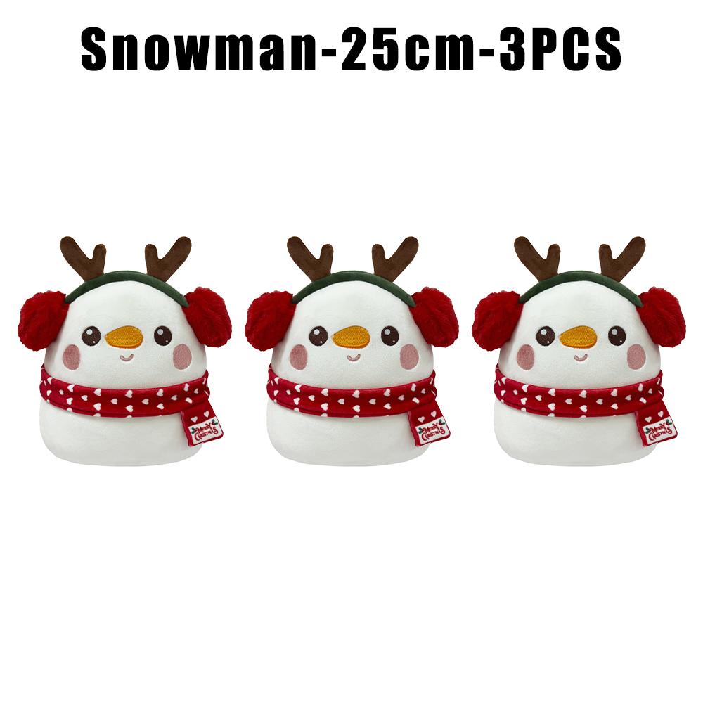 1/3/6PCS Santa Snowman Reindeer Plush Pillow Toys Capybara Stuffed Animal Christmas Home Decor Gifts