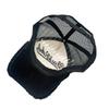 American Letter Embroidered Mesh Baseball Cap Men'S And Women'S Sunshade Cow Head Pattern Showing Face Pickup Truck Hat
