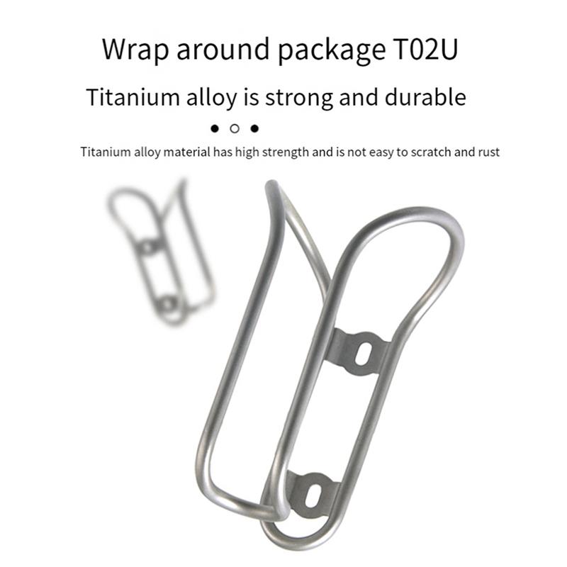 2X Bicycle Kettle Rack Titanium Alloy Hollow Riding Water Bottle Cage Holder With Screws Style B