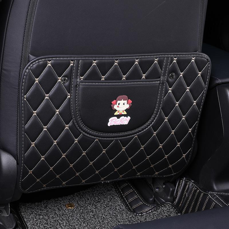 Children's Car Seat Back Protector: Creative Cartoon Kick & Scuff Guard