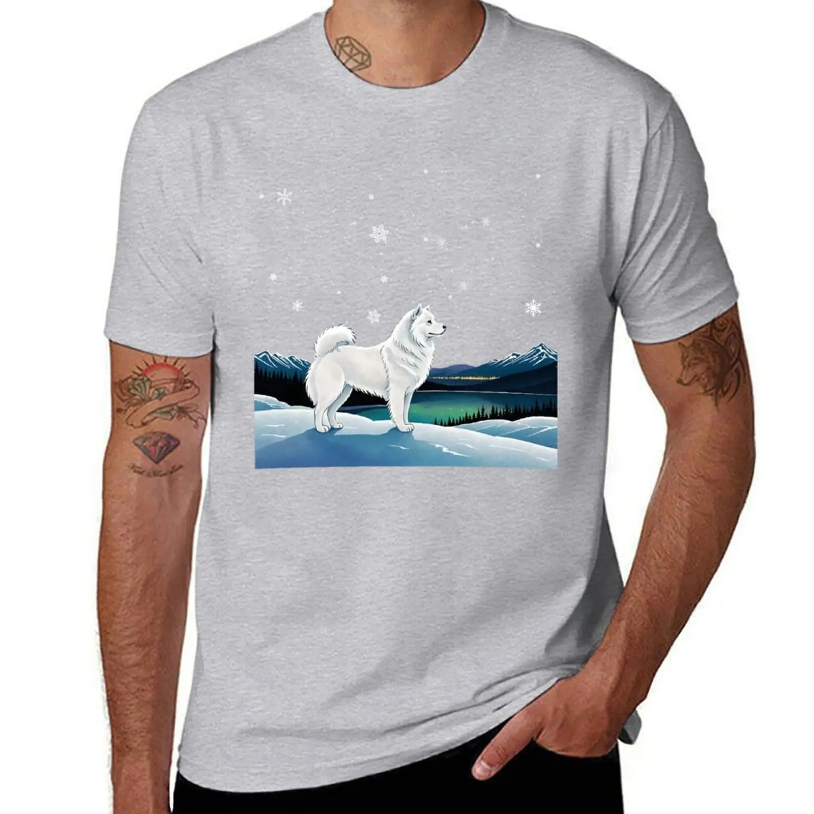 

Samoyed Snowflake TShirt Short sleeve tee aesthetic clothes shirts graphic tees Tshirt men S