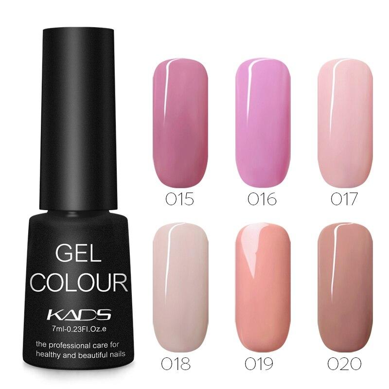 KADS 6pcs/set 7ml Nail Gel Polish UV Gel Polish Soak Off Nail Varnish Kits Semi Permanent LED Nail Gel Lacquer Manicure Nail Art