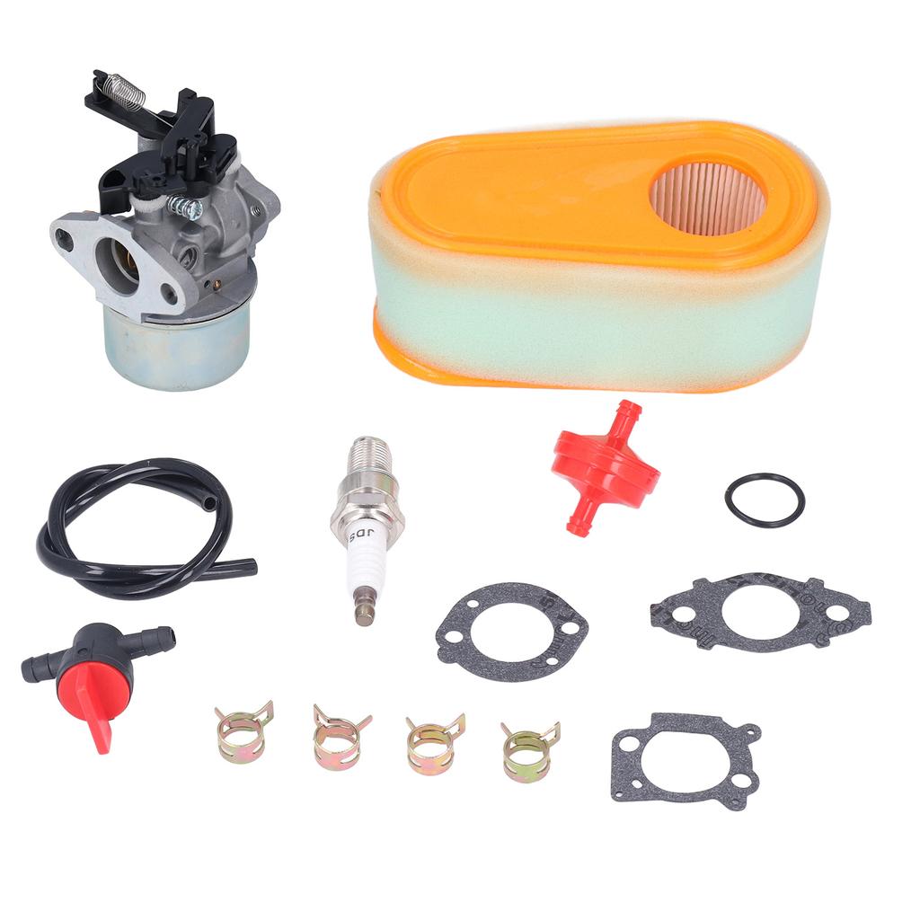 Carburetor Replacement Kit with Fuel Filter Spark Plug for 875 Exi 190 CC Lawn Mower