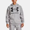 Under Armour Rival Large Logo Printed Fleece Hoodie Men Hoodies Gray 1357093-011