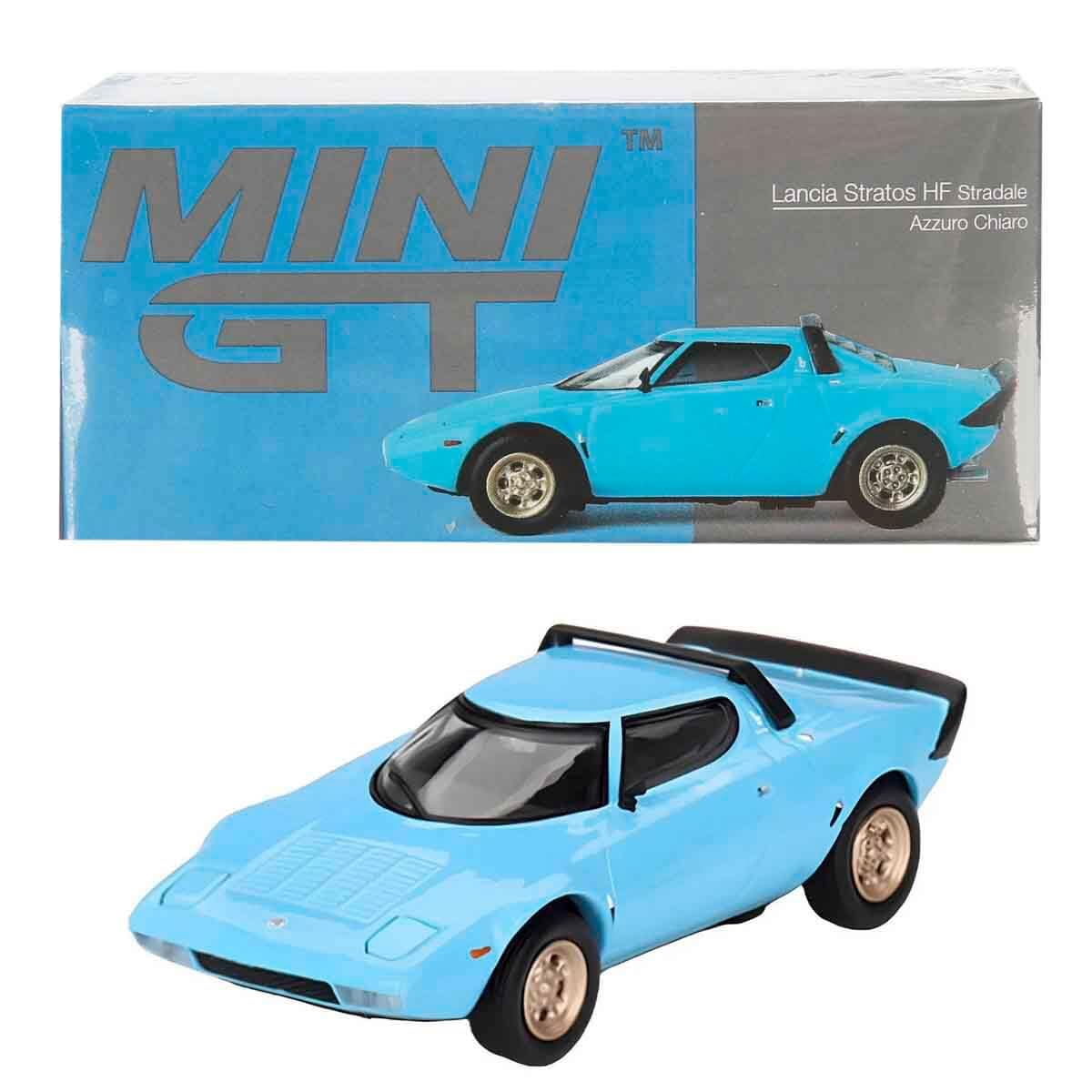 MINI GT 1/64 Lancia Stratos HF Stradale Azzurro Chiaro (Светло-синий) (Левый руль) Готовая модель